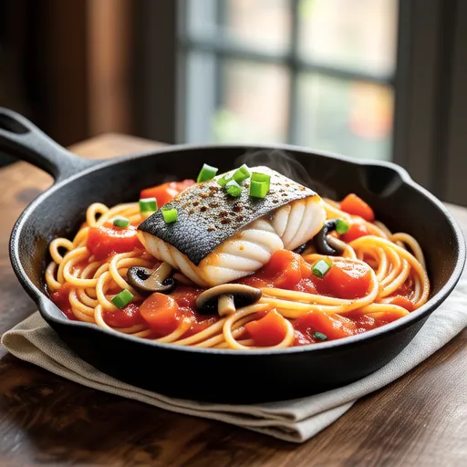 Japanese Mackerel Tomato Pasta