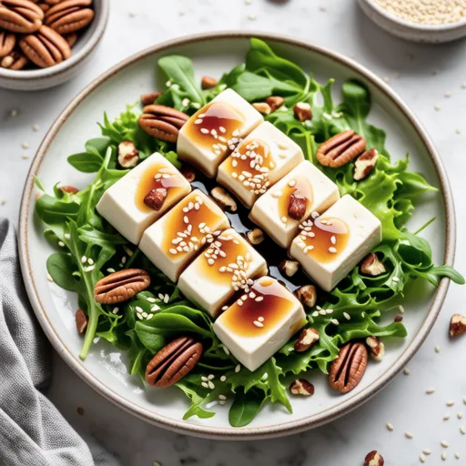 Tofu Salad with Sesame Yuzu Dressing