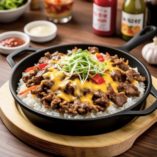 Cheese Bibimbap in a Frying Pan