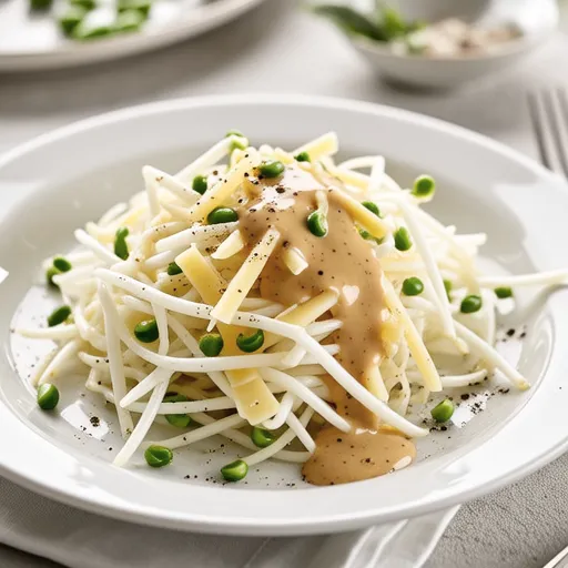 Bean Sprouts and Cheese with Mayo Mustard Dressing