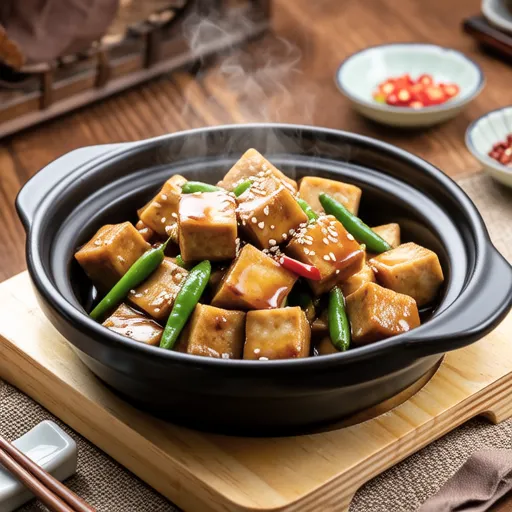 Simmered Stir-fry of Fried Tofu and Konjac