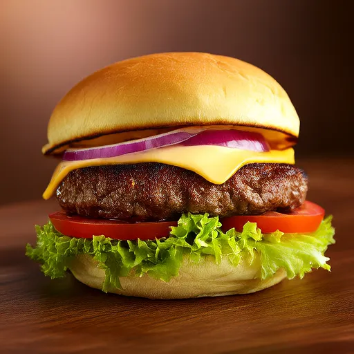 Hamburger con Cipolla, Pomodoro e Lattuga
