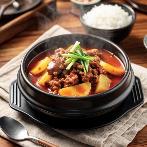 Minced Pork and Potato Gochujang Stew