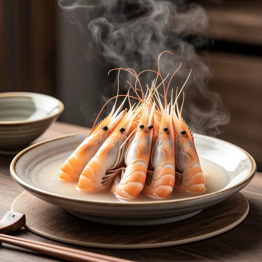 Steamed Prawns with Sake