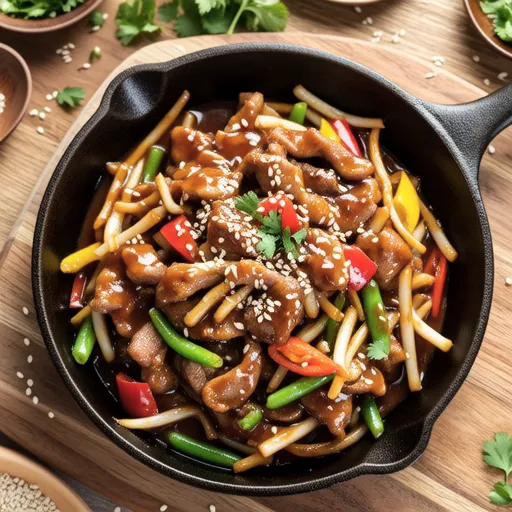 Stir-fried Bean Sprouts and Pork with Teriyaki Mayo