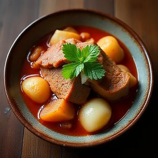 Tomato Simmered Pork and Turnip