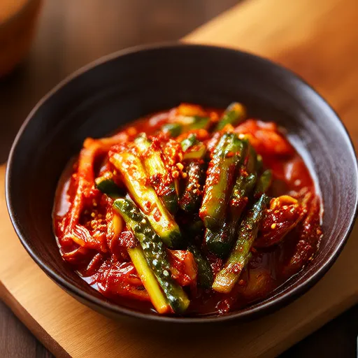 Oigo-gochu Doenjang Muchim (Acompanhamento Coreano com Pasta de Soja)