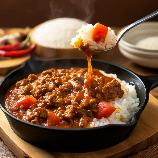 Простой карри из фарша