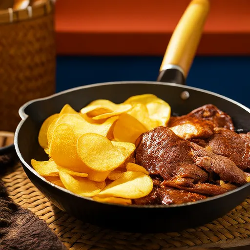 Fried Potatoes with Beef