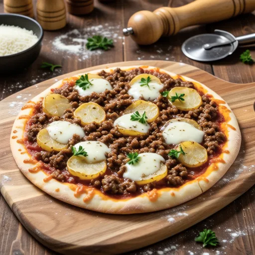 Potato Meat Pizza