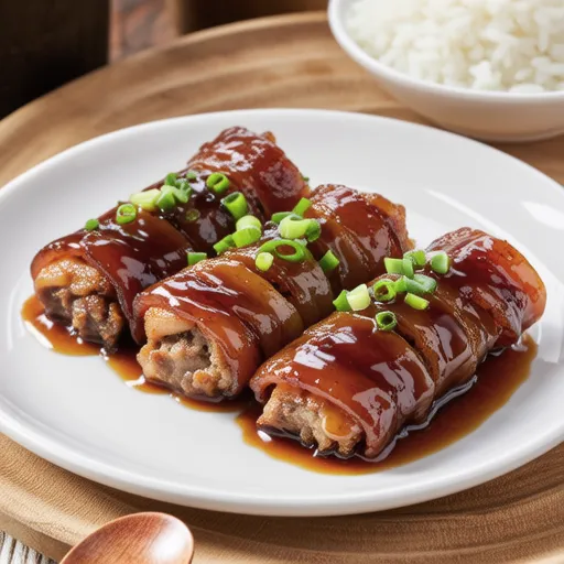 Sweet and Savory Pork Belly Rolls