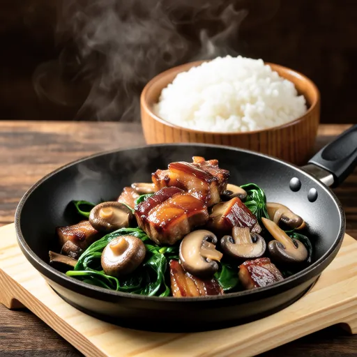 Pork and Maitake Mushroom Stir-fry with Butter and Soy Sauce