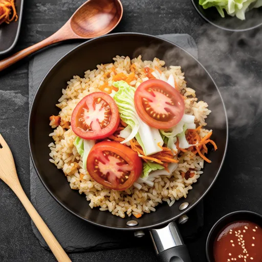 Cabbage and Tomato Kimchi Fried Rice