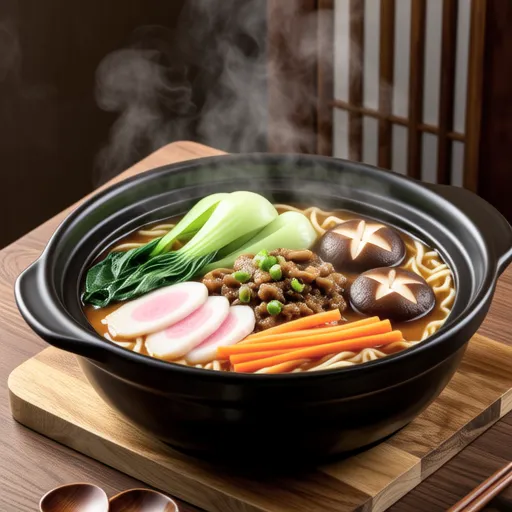 Pork and Chinese Cabbage Braised Udon with Thick Sauce