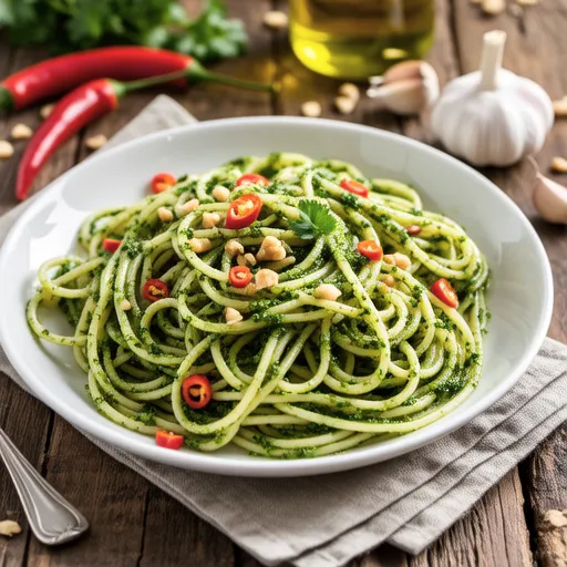 Cold Spring Greens Pesto Pasta