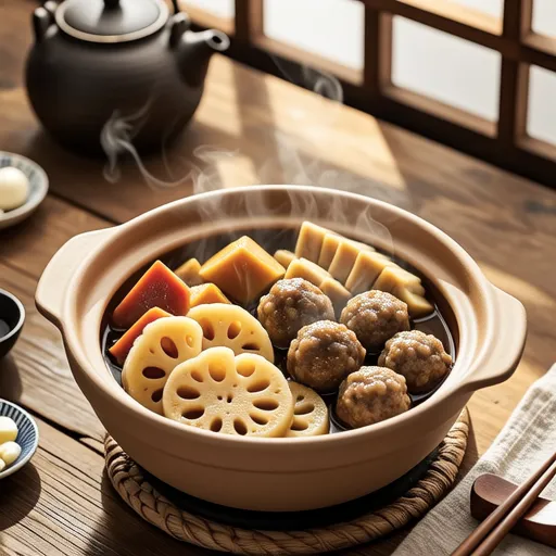 Root Vegetables and Meatball Japanese-style Stew