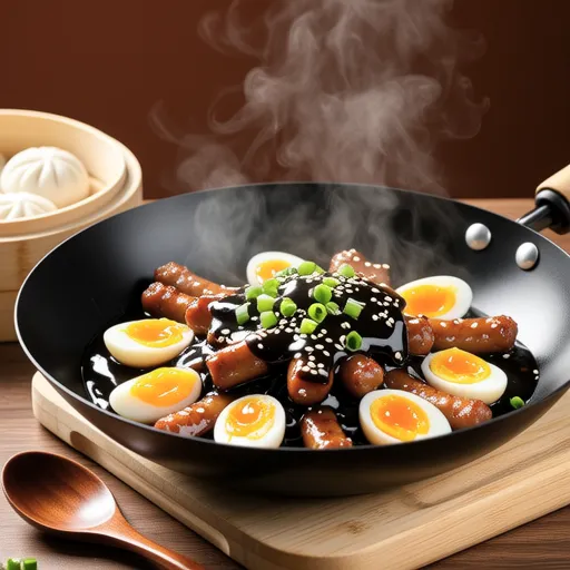 Quail Eggs and Vienna Sausage Stir-fry with Black Bean Sauce