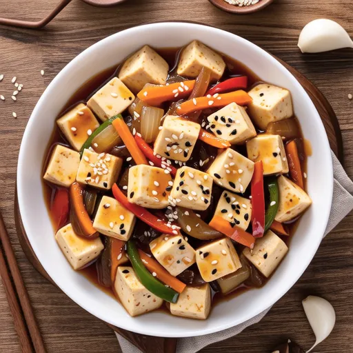 Tofu Japchae (Korean Stir-fried Tofu Noodles)