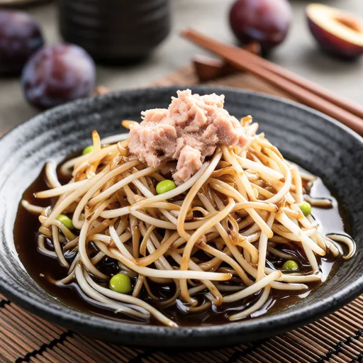 Bean Sprout with Plum and Bonito Flakes