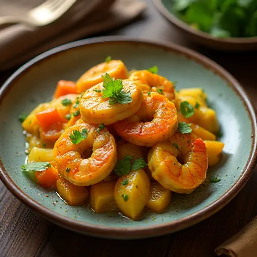 Curry Butter Shrimp Stir-fry