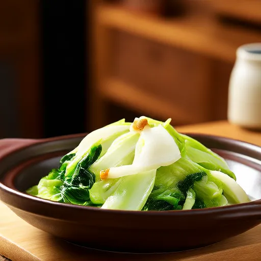 Salteado de acelga e pele de tofu