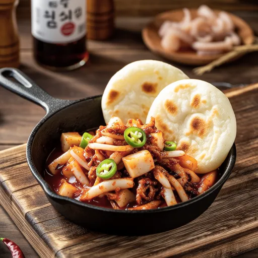Kimchi Squid Pancake