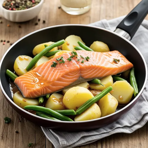Salmon and Potato Butter Stir-fry