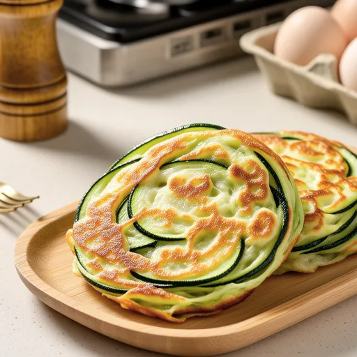 Spam Zucchini Egg Pancakes