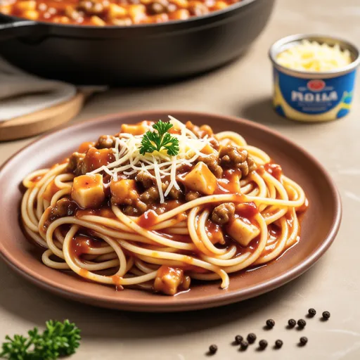 Meat Cheese Pasta Without Knife