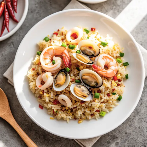 Seafood Fried Rice with Kkanpung Sauce