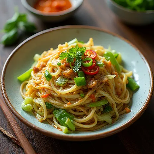 Sweet and Spicy Stir-fried Spring Cabbage and Vermicelli