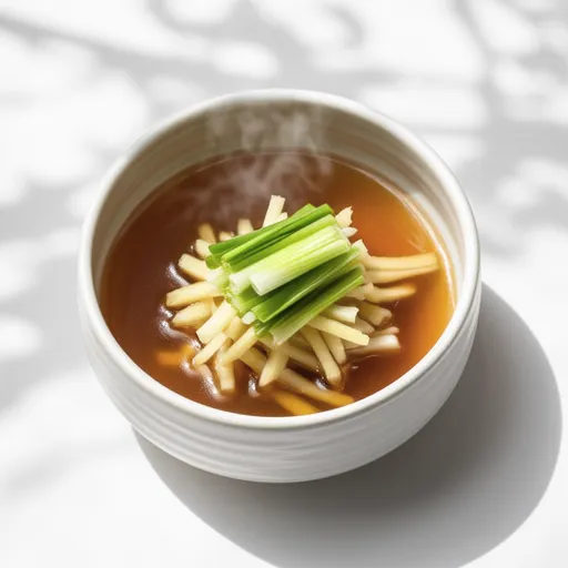 Negi and Ginger Soup