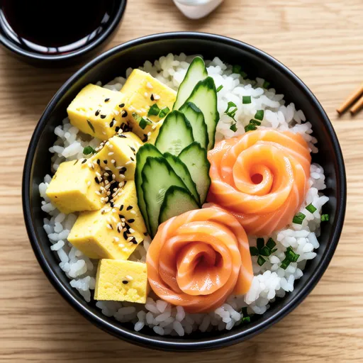 Salmon Flower Chirashi Sushi