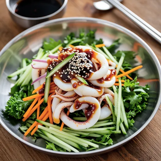 Squid and Water Parsley Salad