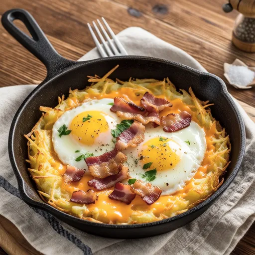 Potato Pancakes with Eggs and Bacon