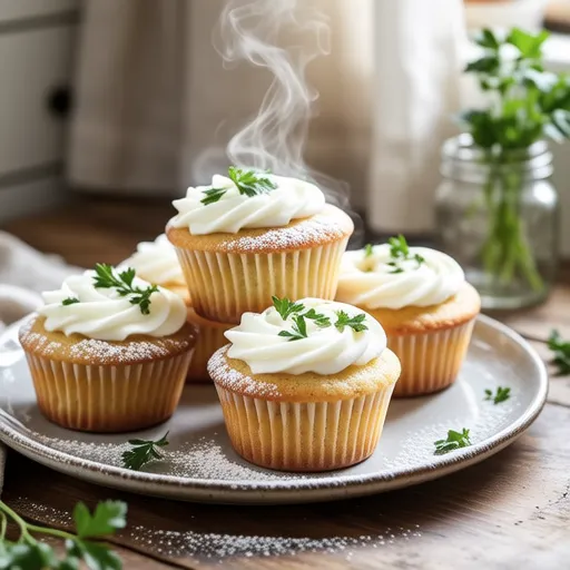 Whipped Cream Garlic Muffins