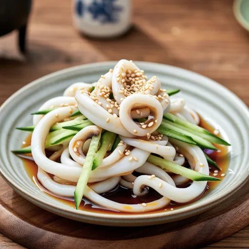 Chinese-style Squid with Sesame Dressing