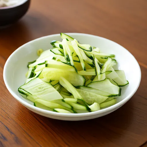 Ensalada de pepino y jengibre en vinagre