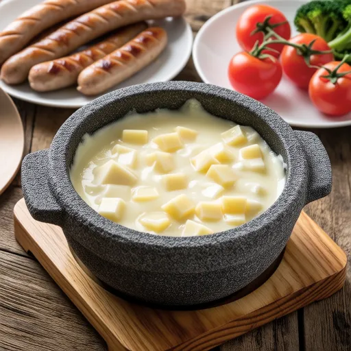 Luxurious Cheese Fondue with Two Types of Cheese