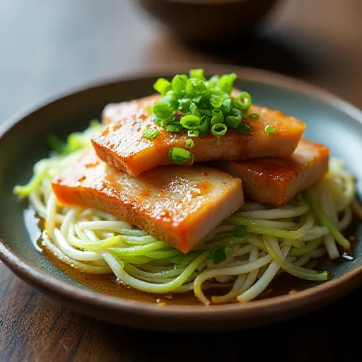 Steamed Pork Belly and Bean Sprouts