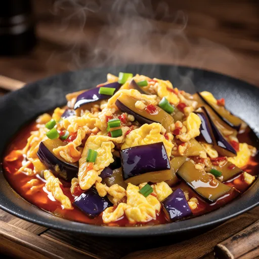 Eggplant and Egg in Chili Sauce