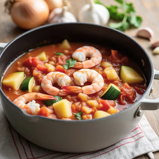 Shrimp and Zucchini Tomato Stew