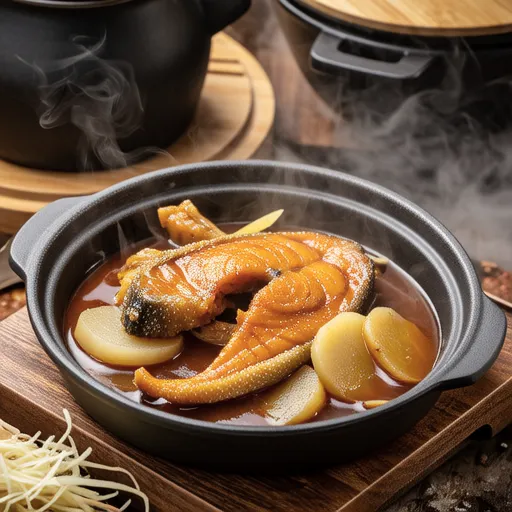 Salt Koji Simmered Yellowtail and Daikon