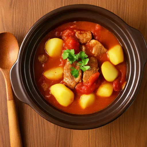 じゃがいもと豚肉のトマト煮