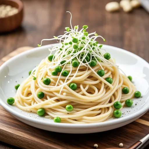 Mentaiko and Pea Sprout Simple Spaghetti
