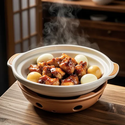 Sweet and Spicy Simmered Chicken and Boiled Eggs