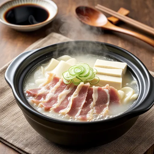 Kujo Negi and Pork Belly White Miso Hot Pot
