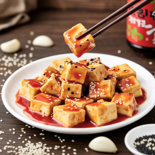 Korean Sweet and Spicy Tofu (Dubu Gangjeong)