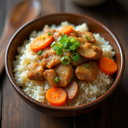 Sweet and Savory Pork and Shirataki Rice
