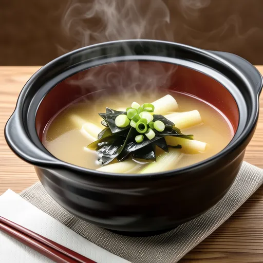 Miso Soup with Bamboo Shoots and Wakame
